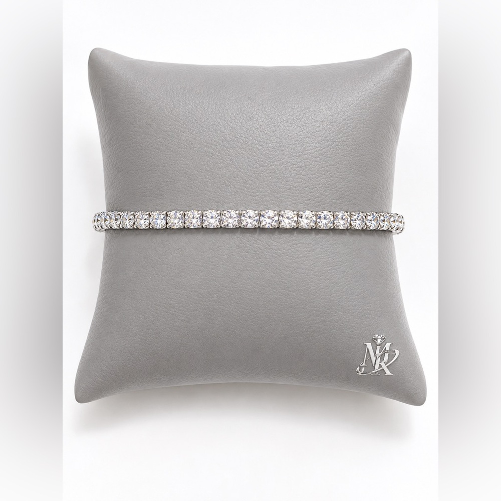 925 Sterling Silver 6.00CTW MOISSANITE Tennis Bracelet - 6.5" - Picture 11 of 12